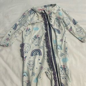 Ruffle Butts zipper pajama EUC sz 6-12 mos